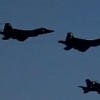 The U.S. Air Force Planes Making a Fly Over of a Football Stadium Air Force Fly Over