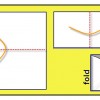 This Diagram Gives Folding Directions for To Cut-out Paper Flowers The directions show folding and drawing a portion of a paper flower.